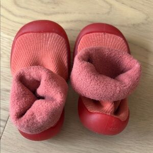 Cozy Red Kids Sock shoes